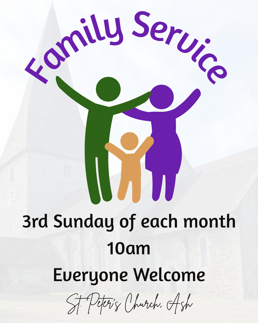 Family Service: 10am every 3rd Sunday